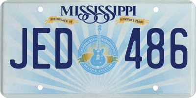MS license plate JED486