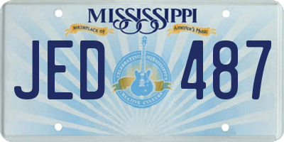 MS license plate JED487