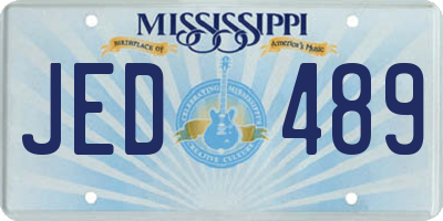 MS license plate JED489