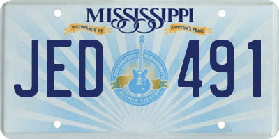 MS license plate JED491