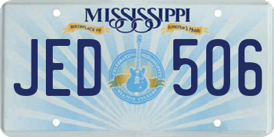 MS license plate JED506