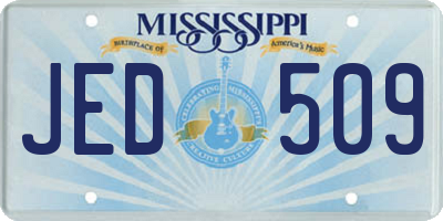 MS license plate JED509