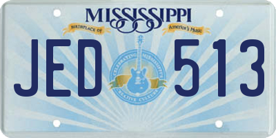 MS license plate JED513