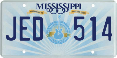 MS license plate JED514