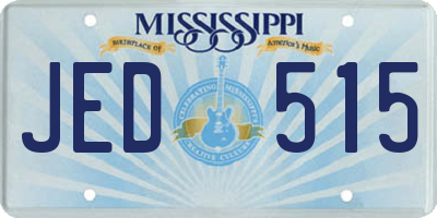 MS license plate JED515