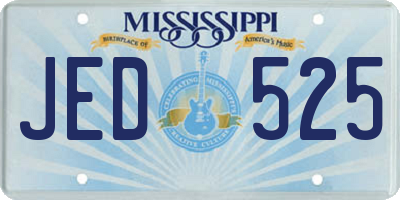 MS license plate JED525