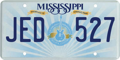 MS license plate JED527