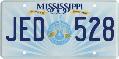 MS license plate JED528