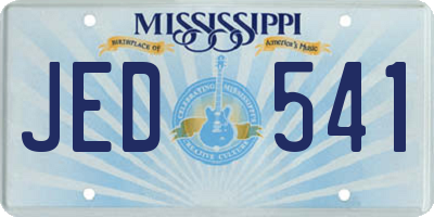 MS license plate JED541