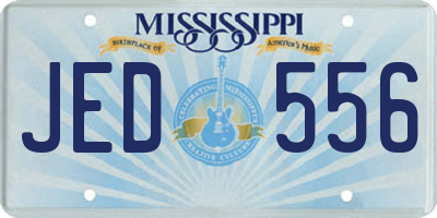 MS license plate JED556