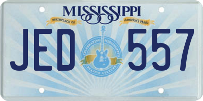 MS license plate JED557