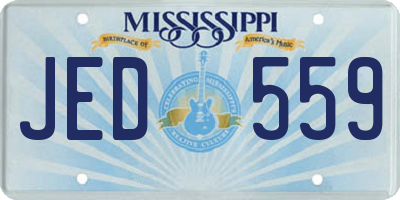 MS license plate JED559