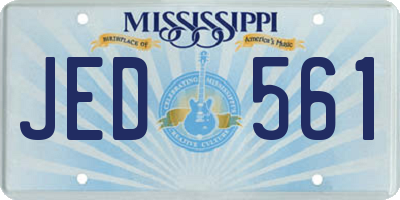 MS license plate JED561