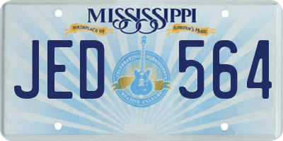 MS license plate JED564