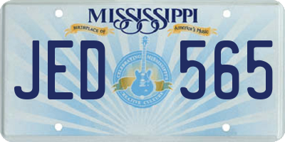 MS license plate JED565