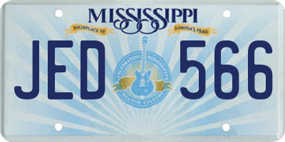 MS license plate JED566