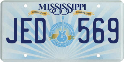 MS license plate JED569