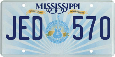 MS license plate JED570