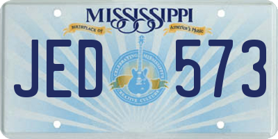 MS license plate JED573