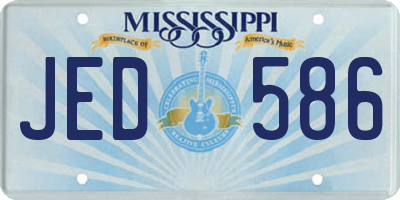 MS license plate JED586