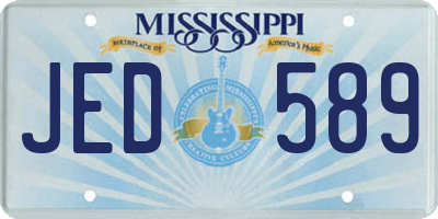 MS license plate JED589