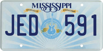 MS license plate JED591