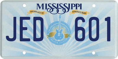 MS license plate JED601