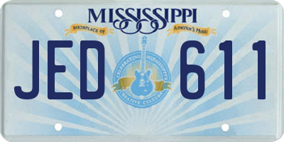 MS license plate JED611