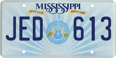 MS license plate JED613