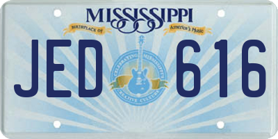 MS license plate JED616