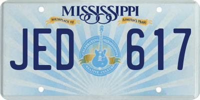MS license plate JED617