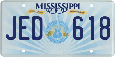 MS license plate JED618