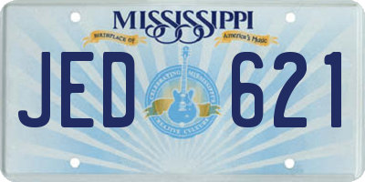 MS license plate JED621