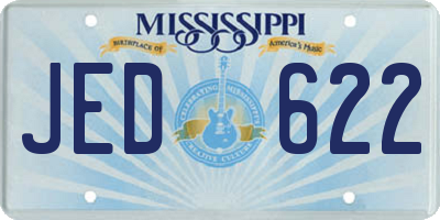 MS license plate JED622