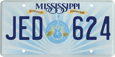 MS license plate JED624