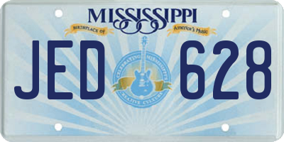 MS license plate JED628