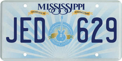 MS license plate JED629