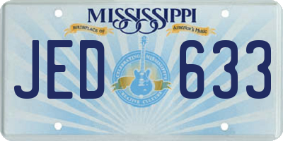 MS license plate JED633