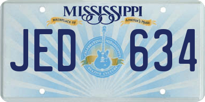 MS license plate JED634