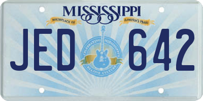 MS license plate JED642