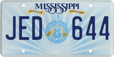 MS license plate JED644