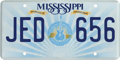 MS license plate JED656