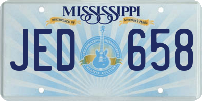 MS license plate JED658