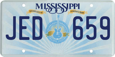 MS license plate JED659