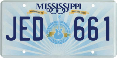 MS license plate JED661