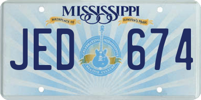 MS license plate JED674