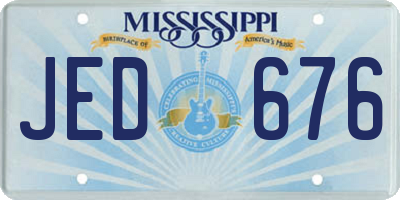 MS license plate JED676