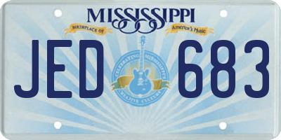 MS license plate JED683