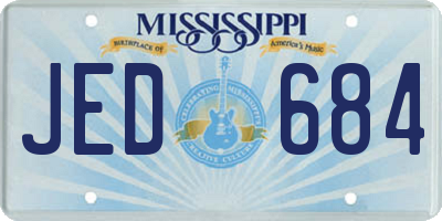 MS license plate JED684