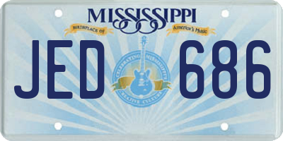 MS license plate JED686